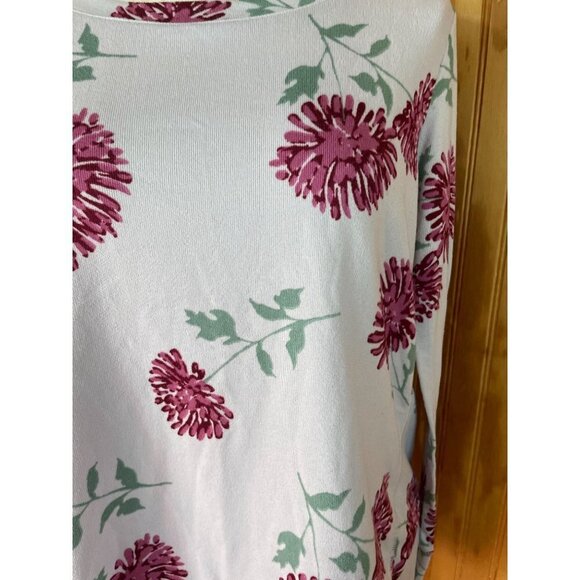 Kate Spade Sweater Pullover Warmer Stretch Long Sleeve Knit Floral Pink Sz M - Picture 6 of 8